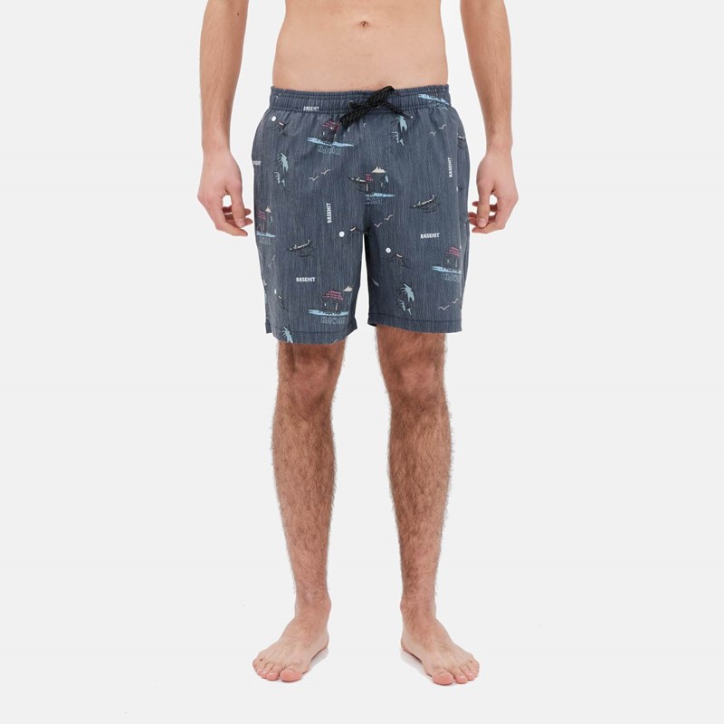 Мъжки бански шорти за плажен волейбол, с щампа