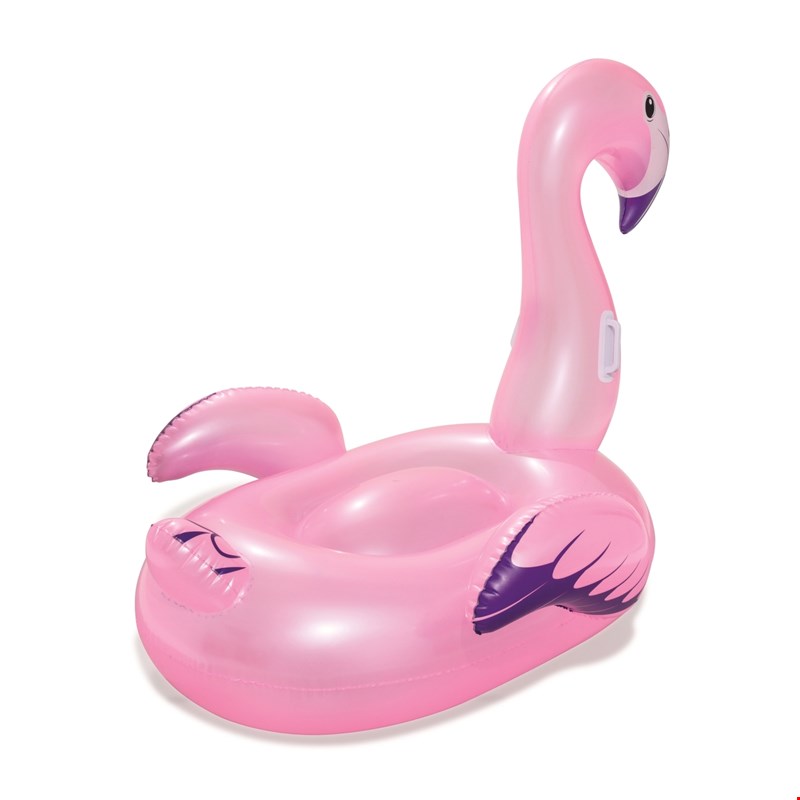 Надуваем дюшек за басейн – фламинго